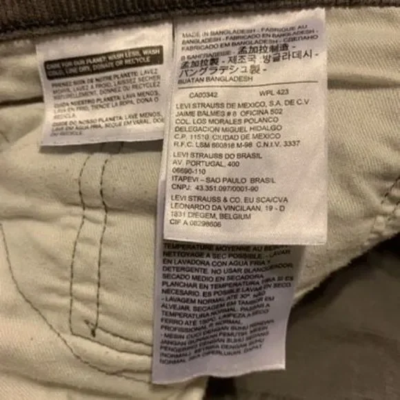 Levi’s 514 Size 36x30 Gray Corduroy Pants - Picture 5 of 7